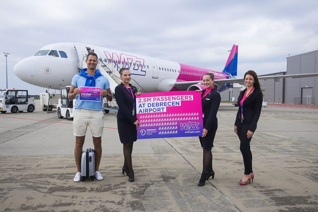 Wizz Air: túl a 2,5 millió utason Debrecenből